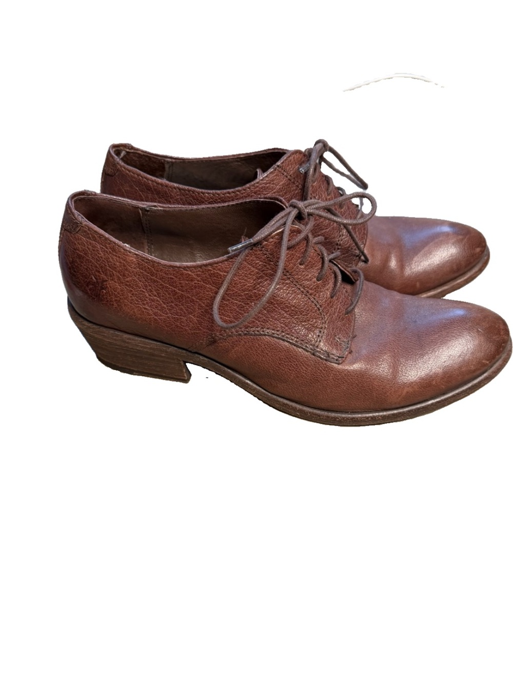 Frye Carson Oxford Shoes Women’s Size 8 Brown Leather Heel S3